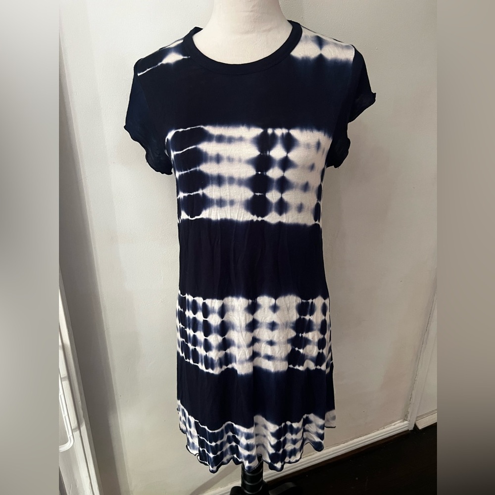 PacSun/L.A. Hearts Navy & White Tie Dye A-Line mini dress, size S. Super soft!